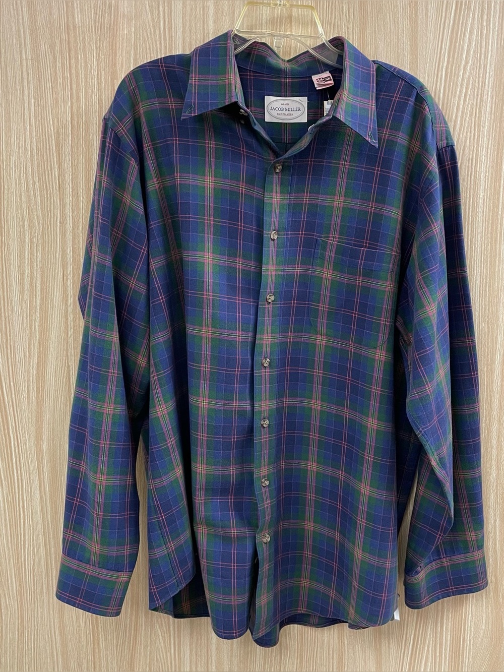 Jacob miller blue plaid shirt size xl